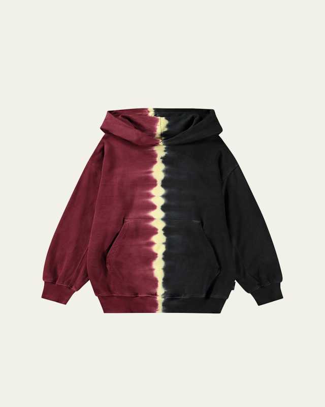 Boy's Maxx Two-Tone Tie Dye Hoodie, Size 5-7